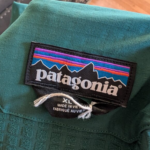 Patagonia Men's R1® TechFace Fleece Hoody XL Conifer Green - Picture 3 of 8